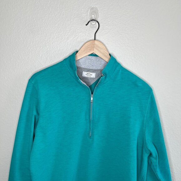 AdiPure By Adidas Mens Medium Green Golf Quarter-Zip Pullover - Picture 2 of 12